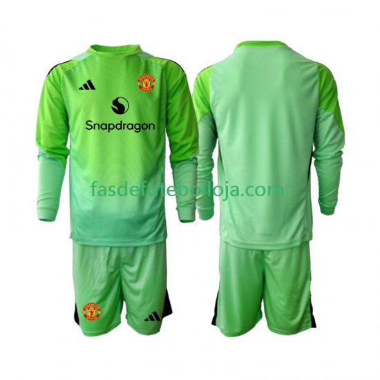 Camisola Guarda-redes 4º Equipamento Manchester United 2025-2026 Manga Comprida ,Criança