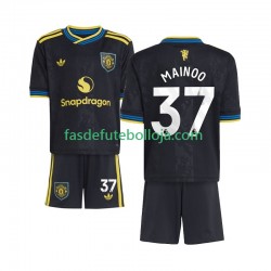 Camisola 3º Equipamento Manchester United Kobbie Mainoo 37 2025-2026 Manga Curta ,Criança