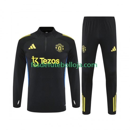 Manchester United Preto Sweat de Treino Conjunto 2025-2026