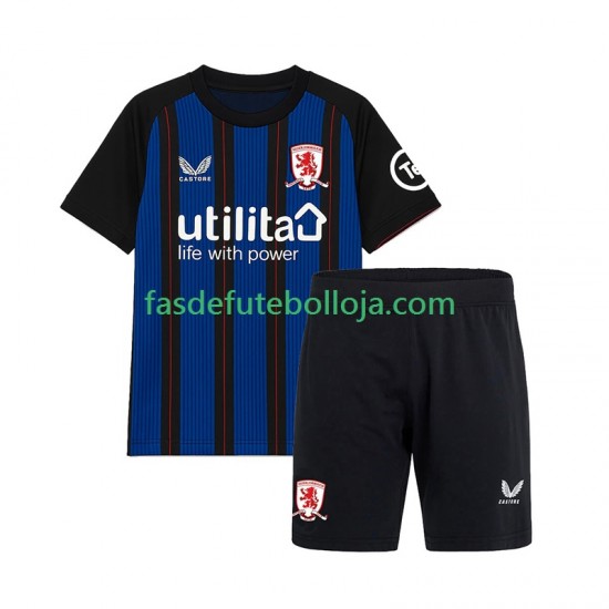 Camisola 2º Equipamento Middlesbrough 2025-2026 Manga Curta ,Criança