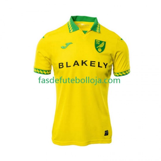 Camisola 1º Equipamento Norwich City 2025-2026 Manga Curta ,Homem