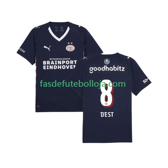 Camisola 2º Equipamento PSV Eindhoven Sergino Dest 8 2025-2026 Manga Curta ,Homem