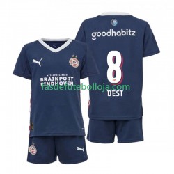 Camisola 2º Equipamento PSV Eindhoven Sergino Dest 8 2025-2026 Manga Curta ,Criança