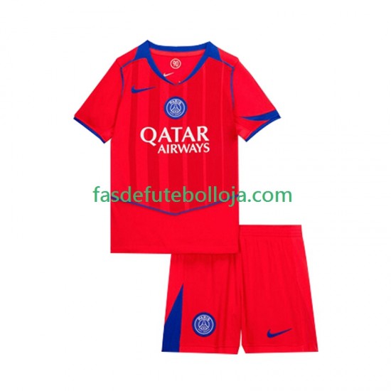 Camisola 3º Equipamento Paris Saint-Germain 2025-2026 Manga Curta ,Criança