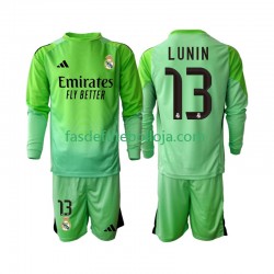 Camisola Guarda-redes 2º Equipamento Real Madrid Andriy Lunin 13 2025-2026 Manga Comprida ,Criança