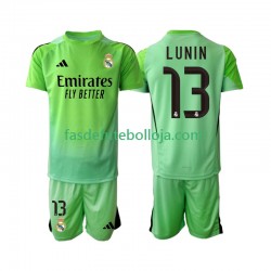 Camisola Guarda-redes 2º Equipamento Real Madrid Andriy Lunin 13 2025-2026 Manga Curta ,Criança