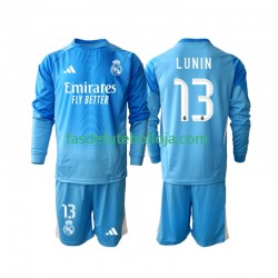 Camisola Guarda-redes 1º Equipamento Real Madrid Andriy Lunin 13 2025-2026 Manga Comprida ,Criança