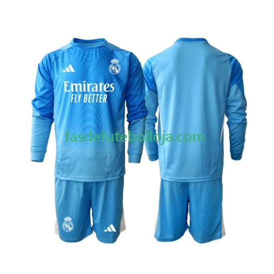 Camisola Guarda-redes 1º Equipamento Real Madrid 2025-2026 Manga Comprida ,Criança