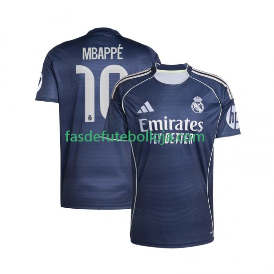 Camisola 2º Equipamento Real Madrid Mbappé Kylian 10 2025-2026 Manga Curta ,Homem