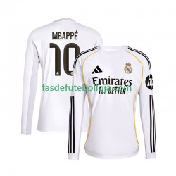 Camisola 1º Equipamento Real Madrid Mbappé Kylian 10 2025-2026 Manga Comprida ,Homem