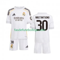 Camisola 1º Equipamento Real Madrid Mastantuono 30 2025-2026 Manga Curta ,Criança