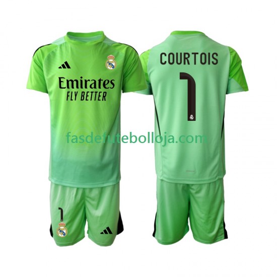 Camisola 2º Equipamento Real Madrid Thibaut Courtois 1 2025-2026 Manga Curta ,Criança