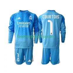 Camisola 1º Equipamento Real Madrid Thibaut Courtois 1 2025-2026 Manga Comprida ,Criança