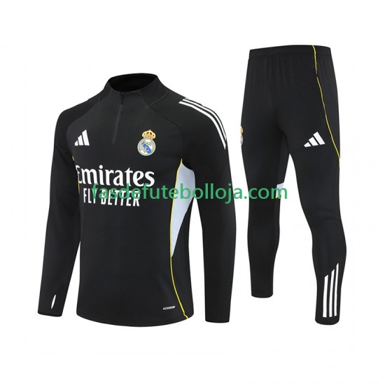 Real Madrid Preto Sweat de Treino Conjunto 2025-2026