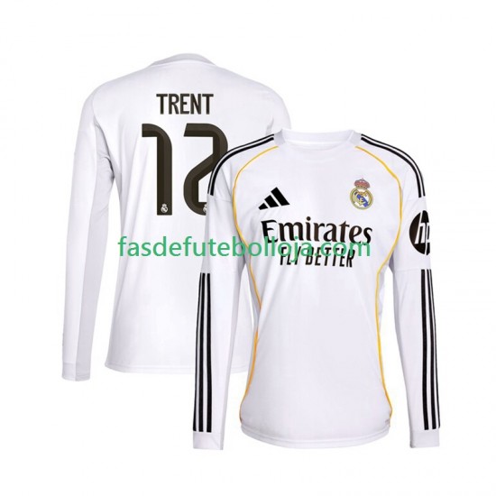 Camisola 1º Equipamento Real Madrid Trent Alexander-Arnold 12 2025-2026 Manga Comprida ,Homem