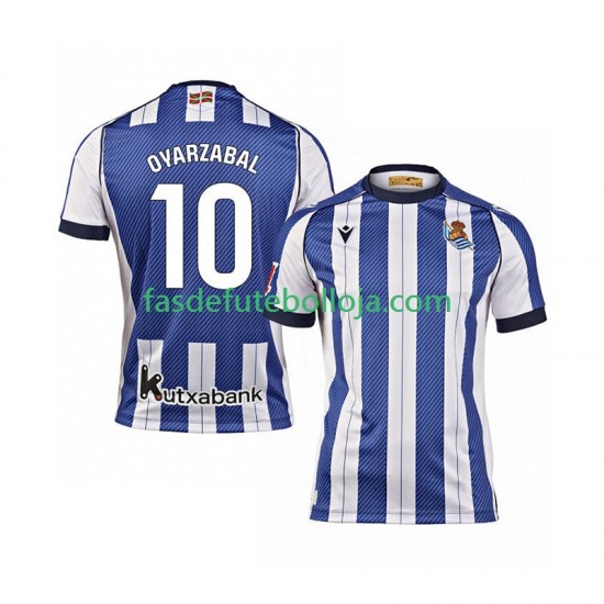 Camisola 1º Equipamento Real Sociedad Mikel Oyarzabal 10 2025-2026 Manga Curta ,Homem