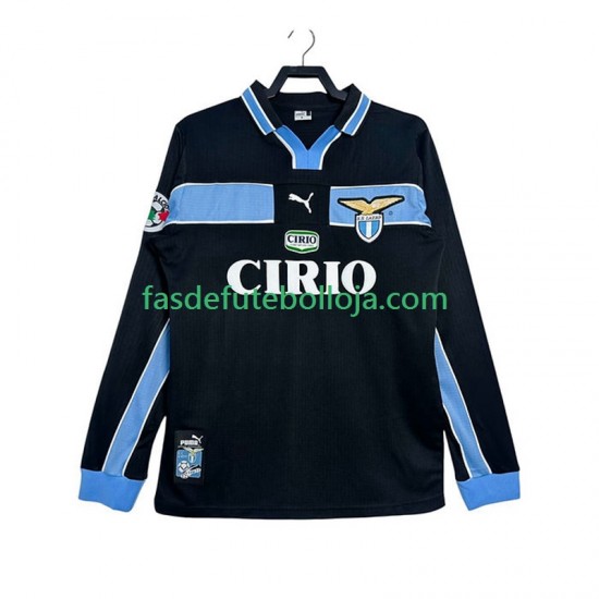 Camisola 2º Equipamento SS Lazio 1998 1999 Manga Comprida Retro ,Homem