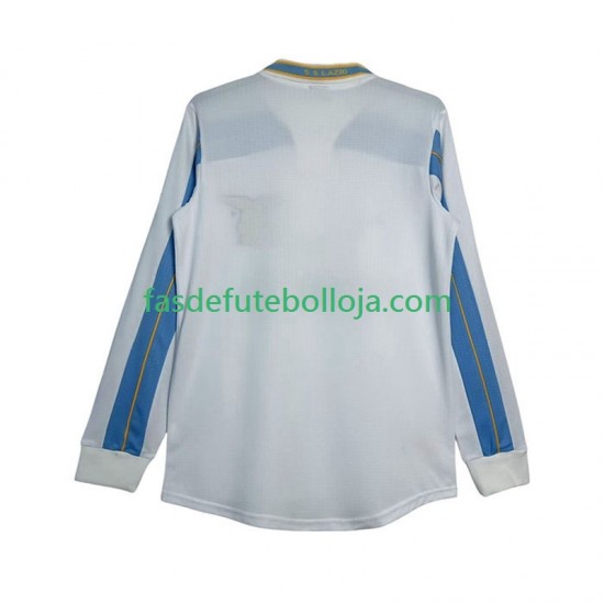 Camisola 2º Equipamento SS Lazio 2000 1999 Manga Comprida Retro ,Homem