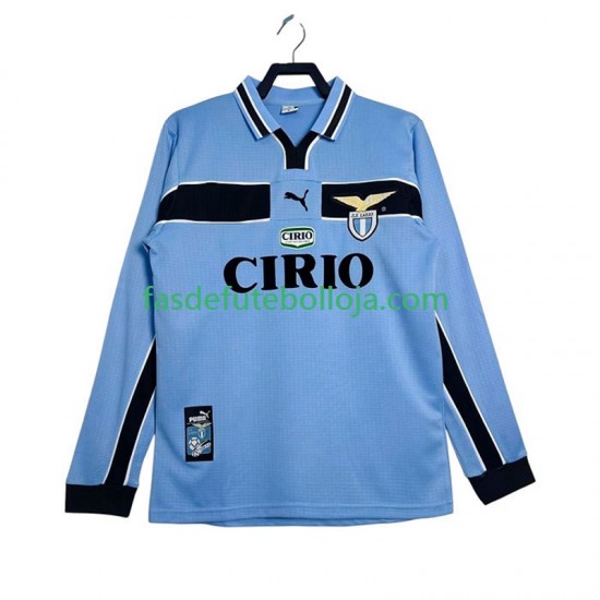 Camisola 1º Equipamento SS Lazio 1998 1999 Manga Comprida Retro ,Homem