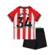Camisola 1º Equipamento Sunderland Granit Xhaka 34 2025-2026 Manga Curta ,Criança