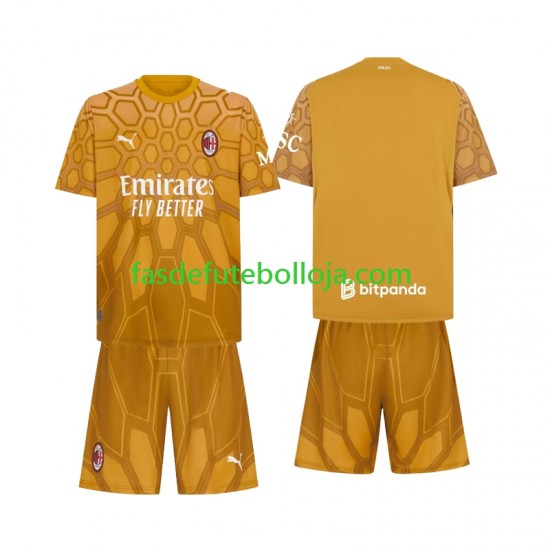 Camisola Guarda-redes 1º Equipamento AC Milan 2026-2027 Manga Curta ,Criança