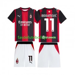 Camisola 1º Equipamento AC Milan Ibrahimovic 11 2026-2027 Manga Curta ,Criança