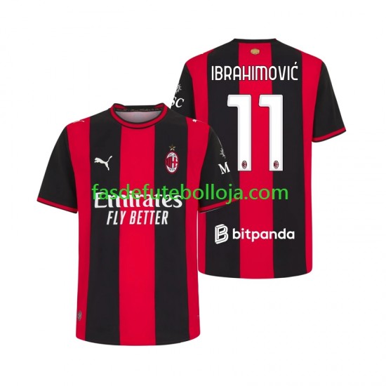 Camisola 1º Equipamento AC Milan Ibrahimovic 11 2026-2027 Manga Curta ,Homem Camisola 1º Equipamento AC Milan Ibrahimovic 11 2026-2027 Manga Curta ,Homem