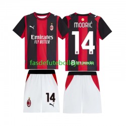 Camisola 1º Equipamento AC Milan Modrić Luka 14 2026-2027 Manga Curta ,Criança
