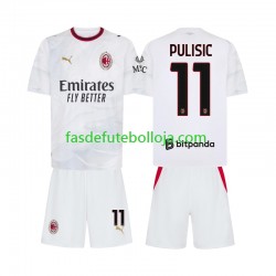 Camisola 2º Equipamento AC Milan Pulisic 11 2026-2027 Manga Curta ,Criança