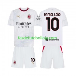 Camisola 2º Equipamento AC Milan Rafael Leao 10 2026-2027 Manga Curta ,Criança