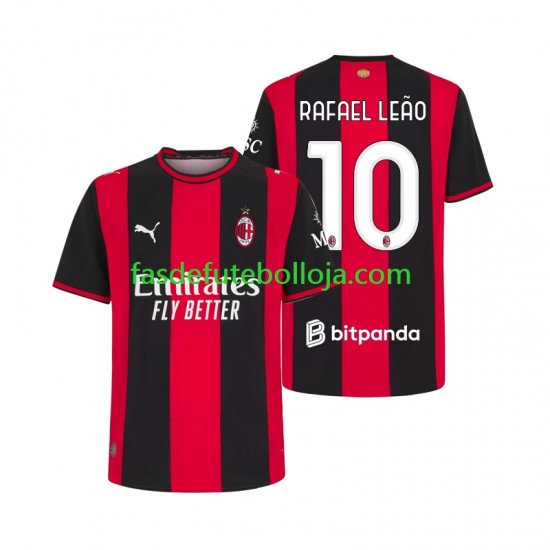Camisola 1º Equipamento AC Milan Rafael Leao 10 2026-2027 Manga Curta ,Homem
