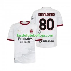 Camisola 2º Equipamento AC Milan Ronaldinho 80 2026-2027 Manga Curta ,Homem