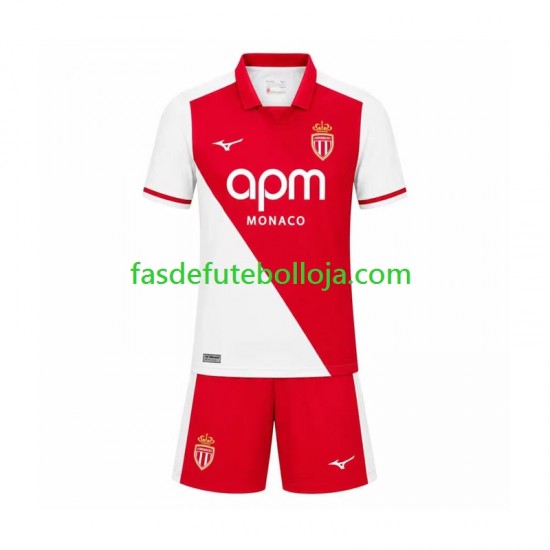 Camisola 1º Equipamento AS Monaco 2026-2027 Manga Curta ,Criança Camisola 1º Equipamento AS Monaco 2026-2027 Manga Curta ,Criança