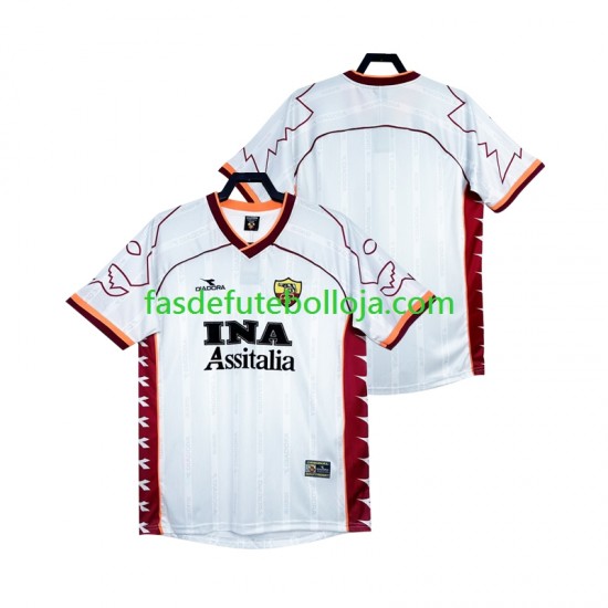 Camisola 2º Equipamento AS Roma 2000 1999 Manga Curta Retro ,Homem
