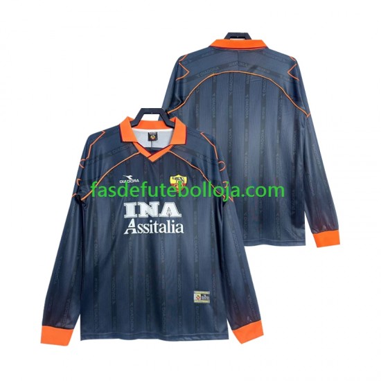 Camisola 3º Equipamento AS Roma 2000 1999 Manga Comprida Retro ,Homem