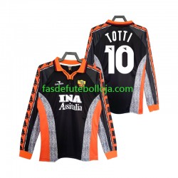 Camisola 3º Equipamento AS Roma Totti 10 1998 1999 Manga Comprida Retro ,Homem