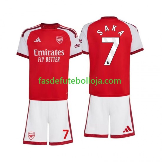 Camisola 1º Equipamento Arsenal Bukayo Saka 7 2026-2027 Manga Curta ,Criança Camisola 1º Equipamento Arsenal Bukayo Saka 7 2026-2027 Manga Curta ,Criança