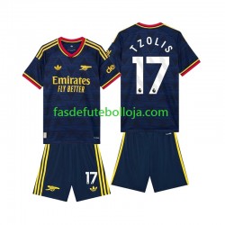 Camisola 2º Equipamento Arsenal Christos Tzolis 17 2026-2027 Manga Curta ,Criança Camisola 2º Equipamento Arsenal Christos Tzolis 17 2026-2027 Manga Curta ,Criança