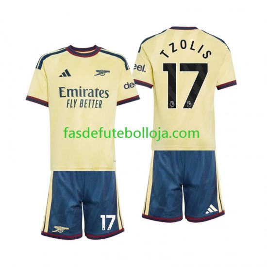Camisola 3º Equipamento Arsenal Christos Tzolis 17 2026-2027 Manga Curta ,Criança