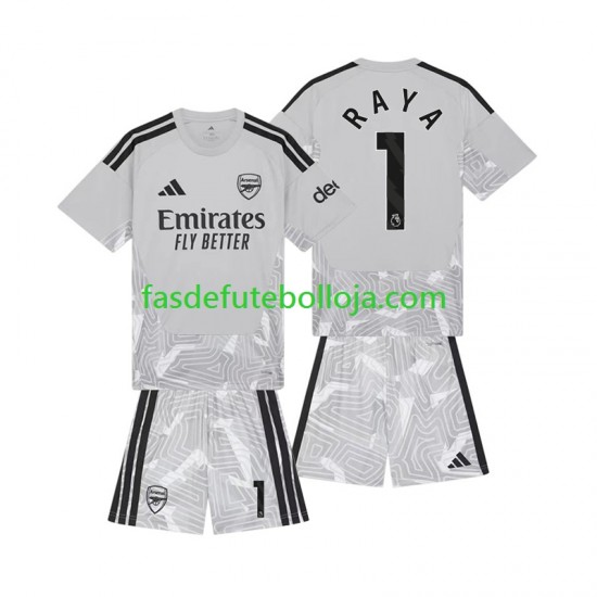 Camisola Guarda-redes 1º Equipamento Arsenal David Raya 1 2026-2027 Manga Curta ,Criança