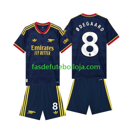Camisola 2º Equipamento Arsenal Martin Odegaard 8 2026-2027 Manga Curta ,Criança