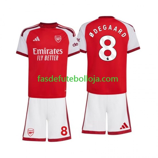 Camisola 1º Equipamento Arsenal Martin Odegaard 8 2026-2027 Manga Curta ,Criança