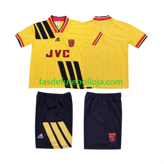 Camisola 2º Equipamento Arsenal 1993 1994 Manga Curta Retro ,Criança