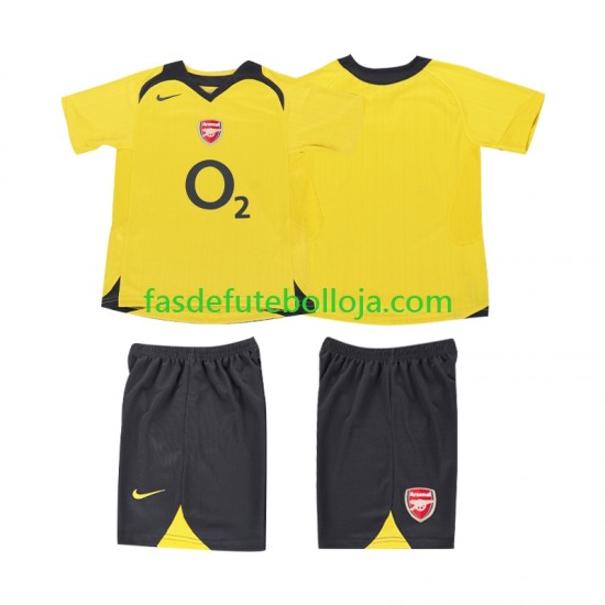 Camisola 2º Equipamento Arsenal 2005 2006 Manga Curta Retro ,Criança Camisola 2º Equipamento Arsenal 2005 2006 Manga Curta Retro ,Criança
