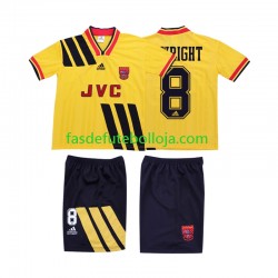 Camisola 2º Equipamento Arsenal WRIGHT 8 1993 1994 Manga Curta Retro ,Criança Camisola 2º Equipamento Arsenal WRIGHT 8 1993 1994 Manga Curta Retro ,Criança