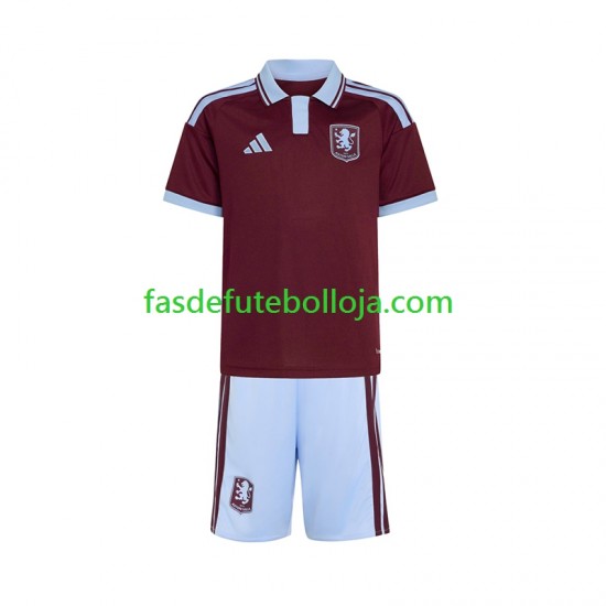 Camisola 1º Equipamento Aston Villa 2026-2027 Manga Curta ,Criança