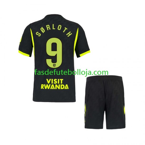 Camisola 2º Equipamento Atlético Madrid Alexander Sorloth 9 2026-2027 Manga Curta ,Criança