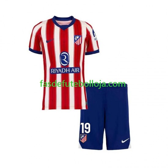 Camisola 1º Equipamento Atlético Madrid Julian Alvarez 19 2026-2027 Manga Curta ,Criança