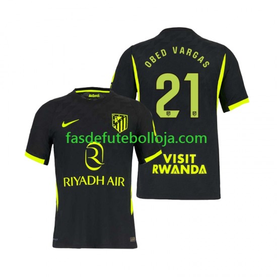 Camisola 2º Equipamento Atlético Madrid Obed Vargas 21 2026-2027 Manga Curta ,Homem