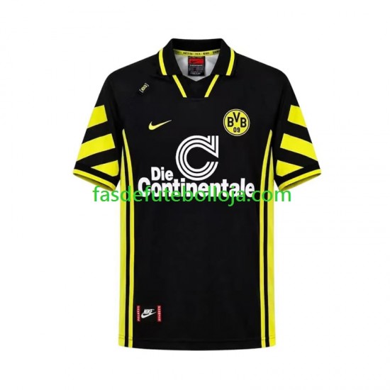 Camisola 2º Equipamento Borussia Dortmund 1996 Manga Curta Retro ,Homem Camisola 2º Equipamento Borussia Dortmund 1996 Manga Curta Retro ,Homem